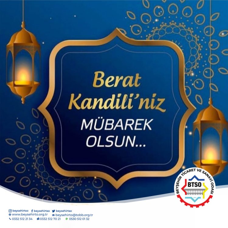 BERAT KANDİLİ’NİZ MÜBAREK OLSUN