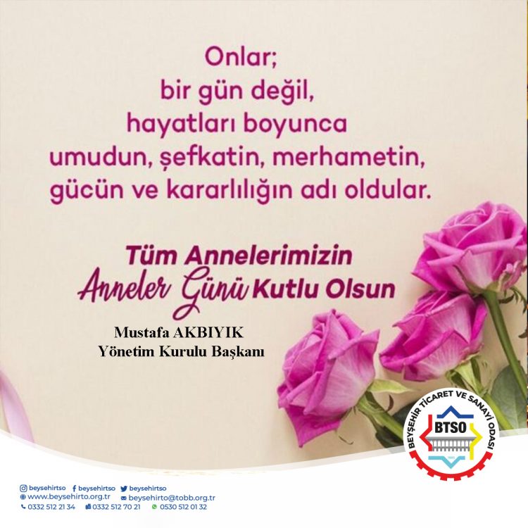 TÜM ANNELERİMİZİN ANNELER GÜNÜ KUTLU OLSUN