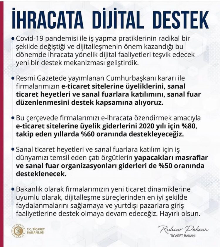İHRACATA DİJİTAL DESTEK