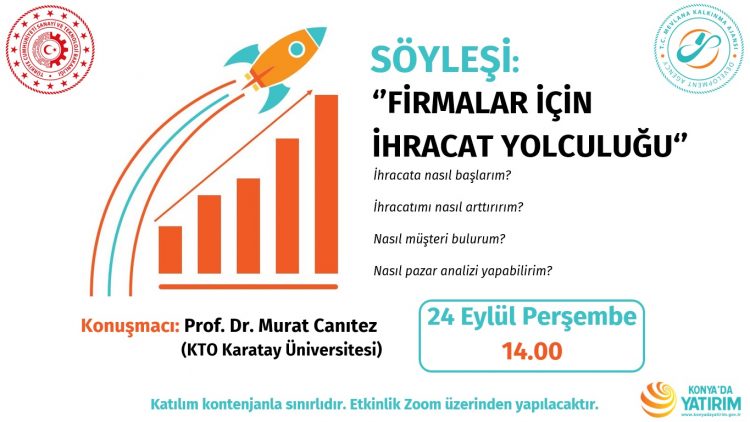 “FİRMALAR İÇİN İHRACAT YOLCULUĞU” 24 Eylül 2020 Perşembe – 14.00