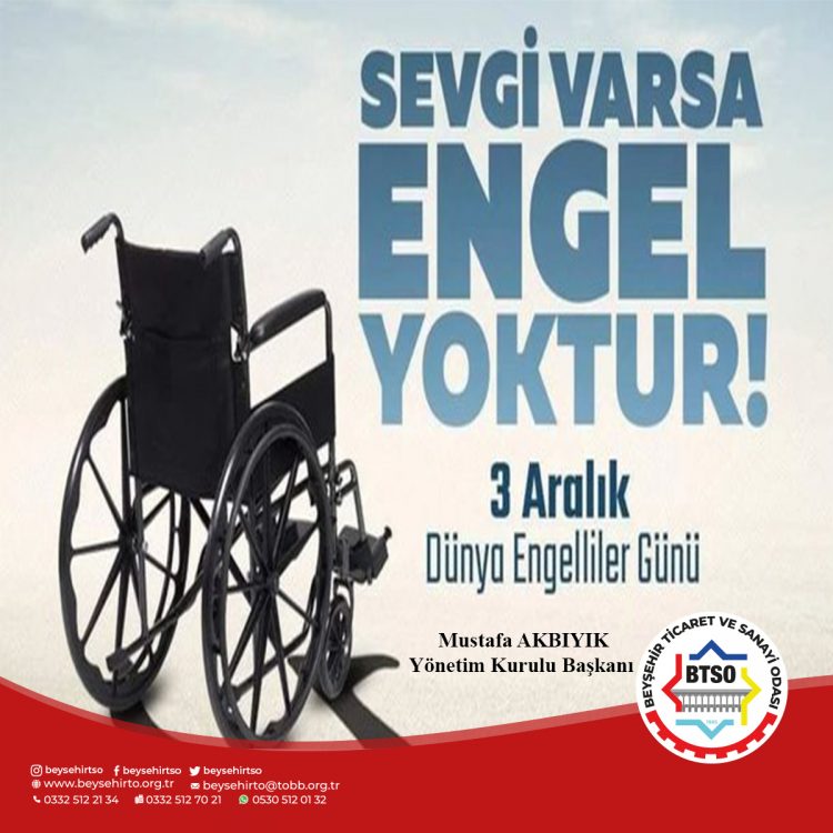 SEVGİ VARSA ENGEL YOKTUR !  3 ARALIK DÜNYA ENGELLİLER GÜNÜ