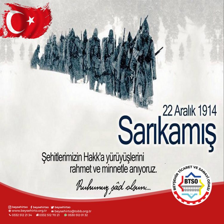 SARIKAMIŞ ŞEHİTLERİMİZİ RAHMET VE MİNNETLE ANIYORUZ
