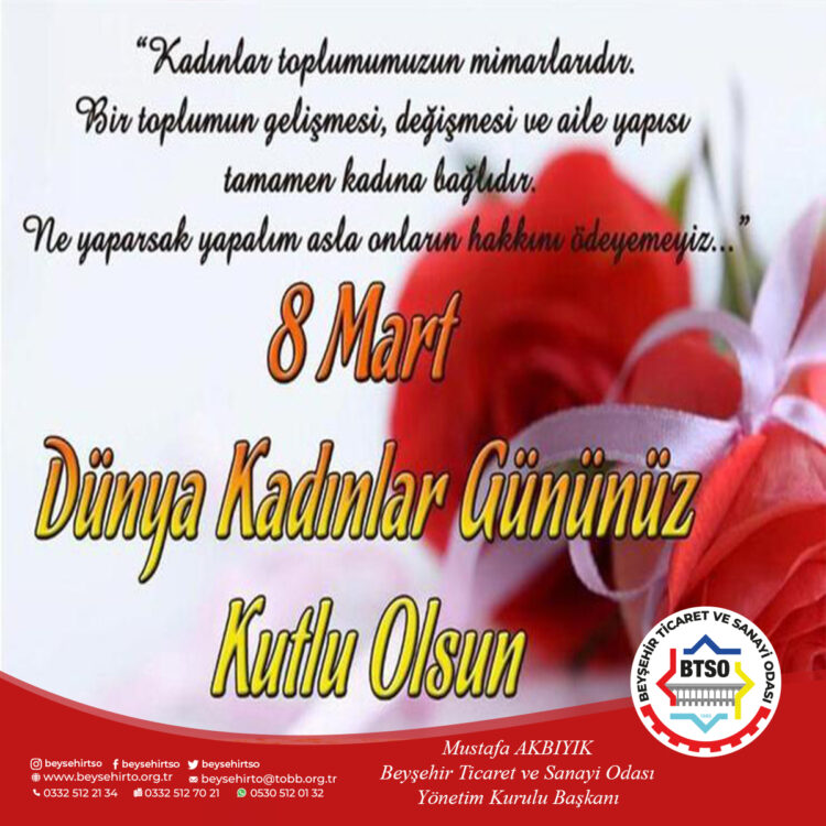 8 Mart Dünya Kadınlar Gününüz Kutlu Olsun