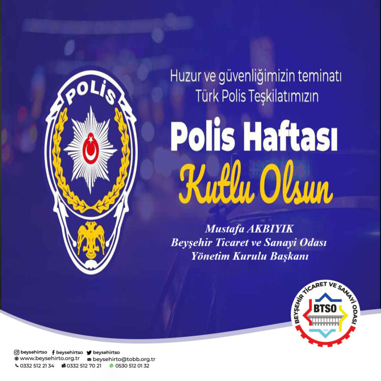 HUZUR VE GÜVENLİĞİMİZİN TEMİNATI TÜRK POLİS TEŞKİLATIMIZIN POLİS HAFTASI KUTLU OLSUN