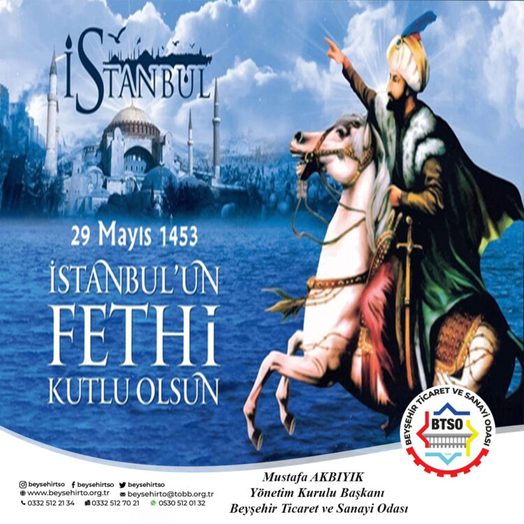 Çağ kapatıp çağ açan Fatih Sultan Mehmet Han’ın, İstanbul’u fethinin 570. yıl dönümü kutlu olsun.