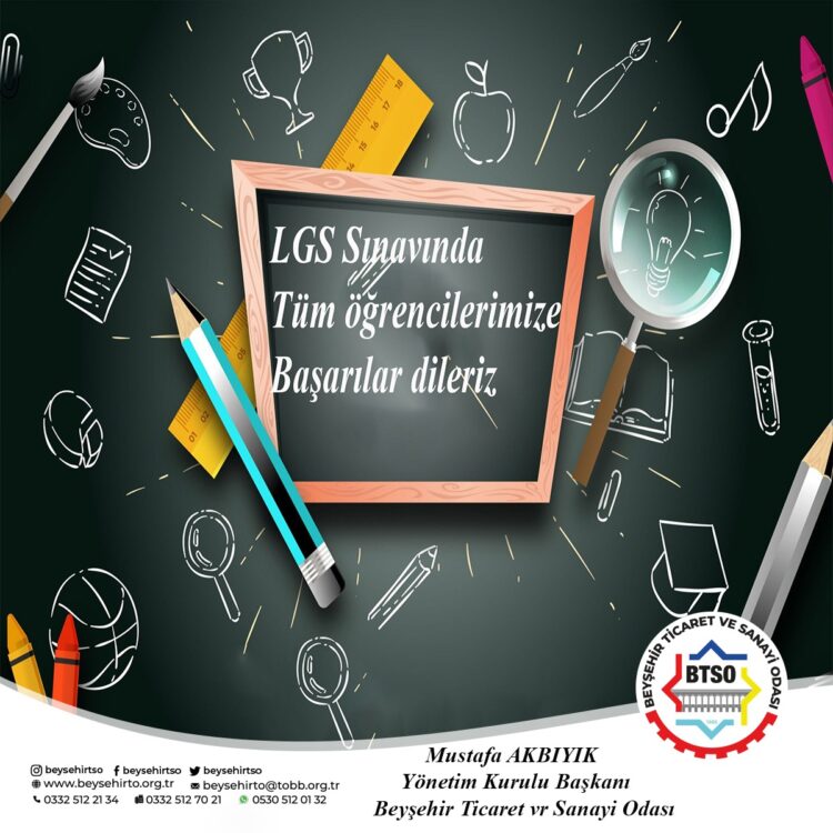 LGS SINAVINDA TÜM ÖĞRENCİLERİMİZE BAŞARILAR DİLERİZ