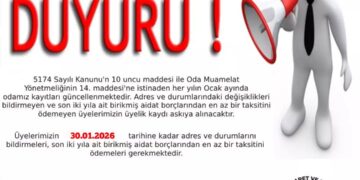 Üyelerimize Duyurulur